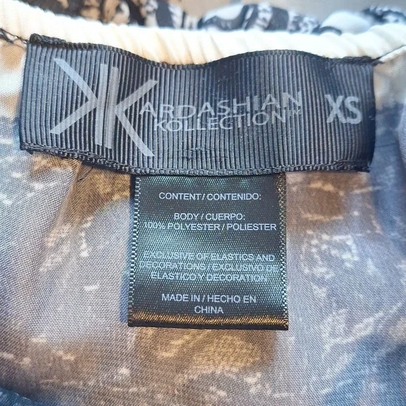 Kardashian Kollection XS. Black and white semi sheer cover up dress - Picture 7 of 7